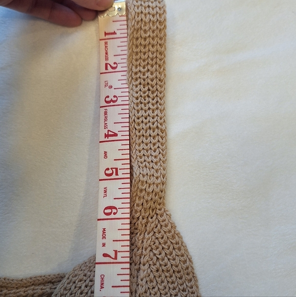 NWT- Cider Tan Knit Bralette with Gold Accents - Picture 11 of 11